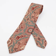 画像をギャラリービューアに読み込む, ROBERT FRASER(ロバートフレイザー)ハンドメイド ペイズリー柄 ネクタイ【グレー】国内正規品