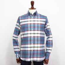 画像をギャラリービューアに読み込む, INDIVIDUALIZED SHIRTS(インディヴィジュアライズド シャツ)ボタンダウンチェックシャツ 【ブルー×ホワイト】国内正規品