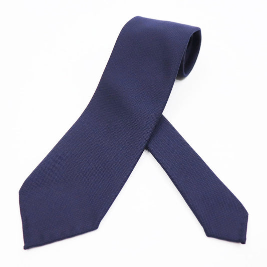 BRUNO(ブルーノ)スフォデラートトレピエゲ ウールタイ MARLANE マルラーネ 生地使用 トレピエゲ 三つ折り ウール ネクタイ【ネイビー】正規販売店