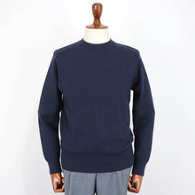 画像をギャラリービューアに読み込む, Vandori(ヴァンドリ)コットンカシミヤ針抜き クルーネックニット【ネイビー】国内正規品