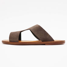 画像をギャラリービューアに読み込む, Mario Doni(マリオドーニ)COLONNATA / コロンナータ カーフスエード サンダル【ブラウン×キャメル】国内正規品