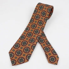 画像をギャラリービューアに読み込む, Stefano Cau(ステファノカウ)小紋柄 ウールタイ【ブラウンベース】国内正規品