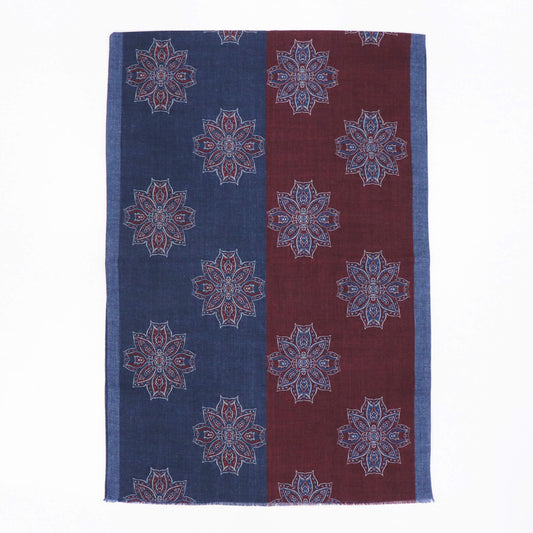 GIERRE MILANO(ジエレ ミラノ)ウールストール【ネイビー系】国内正規品