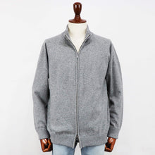 画像をギャラリービューアに読み込む, Vandori(ヴァンドリ)カシミヤブレンド ハイネックジップ ブルゾン【ミディアムグレー】国内正規品