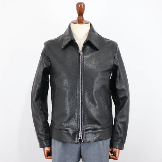 CINQUANTA(チンクワンタ)REGULAR COLLAR ZIP BLOUSON レギュラーカラージップブルゾン シルバージップ【ブラック】国内正規品