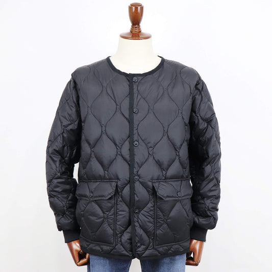 TAION(タイオン)ミリタリー オーバーサイズクルーネック ダウンジャケット ソフトシェル【ブラック】国内正規品