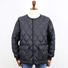 画像をギャラリービューアに読み込む, TAION(タイオン)ミリタリー オーバーサイズクルーネック ダウンジャケット ソフトシェル【ブラック】国内正規品