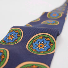 画像をギャラリービューアに読み込む, Spacca Neapolis(スパッカ ネアポリス)トレピエゲ 三つ折り シルク タイ【ネイビー】国内正規品