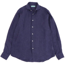 画像をギャラリービューアに読み込む, Giotto(ジオット)ANTONELLA Napoli リネンシャツ【ネイビー】国内正規品