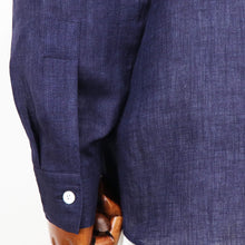 画像をギャラリービューアに読み込む, COLONY CLOTHING(コロニークロージング)ALBINI LINEN POOL SIDE SHIRT アルビニ リネン プールサイド シャツ【ネイビー】国内正規品