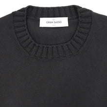 画像をギャラリービューアに読み込む, GRAN SASSO(グランサッソ)リブニットTシャツ コットン【ブラック】国内正規品