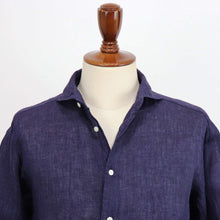 画像をギャラリービューアに読み込む, Giotto(ジオット)ANTONELLA Napoli リネンシャツ【ネイビー】国内正規品