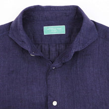 画像をギャラリービューアに読み込む, Giotto(ジオット)ANTONELLA Napoli リネンシャツ【ネイビー】国内正規品