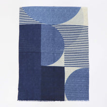 画像をギャラリービューアに読み込む, GIERRE MILANO(ジエレ ミラノ)ウールストール【ブルー】国内正規品