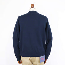 画像をギャラリービューアに読み込む, Vandori(ヴァンドリ)コットン100% ガゼット クルーネックロングスリーブ ニット【ネイビー】国内正規品