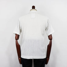 画像をギャラリービューアに読み込む, Vandori(ヴァンドリ)透かし編みコットンニット 半袖シャツカーディガン【ホワイト】国内正規品