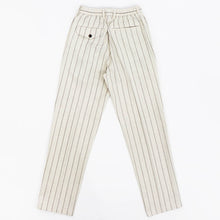 画像をギャラリービューアに読み込む, COLONY CLOTHING(コロニークロージング)ワンプリーツイージーパンツ【ライトベージュ×ホワイトストライプ】国内正規品