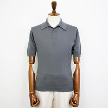 画像をギャラリービューアに読み込む, JOHN SMEDLEY(ジョンスメドレー)EASY FIT ISIS SHIRT FC SS シーアイランド コットン 30ゲージ 半袖 ニット ポロシャツ【コブルグレー】国内正規品