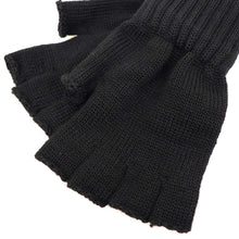 画像をギャラリービューアに読み込む, Barbour(バブアー)ラムズウールフィンガーレスグローブ【ブラック】国内正規品