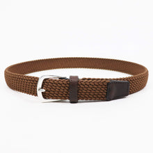 画像をギャラリービューアに読み込む, D'AMICO(ダミーコ)レザー×ストレッチメッシュ ベルト【ブラウン】国内正規品
