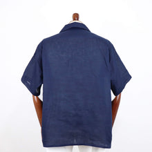 画像をギャラリービューアに読み込む, THE SOLE(ザソル)フレンチリネン オープンカラーシャツ【ネイビー】国内正規品