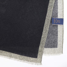 画像をギャラリービューアに読み込む, GIERRE MILANO(ジエレ ミラノ)ウールストール【ブラック×オリーブグレー】国内正規品