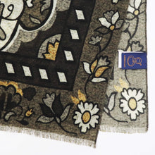 画像をギャラリービューアに読み込む, GIERRE MILANO(ジエレ ミラノ)ウールストール【グレー×ターコイズ】国内正規品