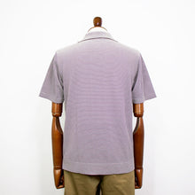 画像をギャラリービューアに読み込む, Blu Bre(ブルブレ)ボーダー柄 スキッパー コットンニット ポロシャツ【ブラウン×オフホワイト】国内正規品