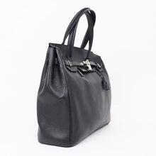 画像をギャラリービューアに読み込む, CAVALLERESCO(カヴァレレスコ)シュリンクレザー 被せ付き ボストンバッグ【ブラック×シルバー】国内正規品