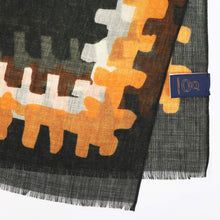 画像をギャラリービューアに読み込む, GIERRE MILANO(ジエレ ミラノ)ウールストール【チャコールグレー×オレンジ】国内正規品