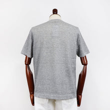 画像をギャラリービューアに読み込む, Vandori(ヴァンドリ)リネンコットン レタード Tシャツ【グレー×ネイビー】国内正規品