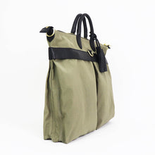 画像をギャラリービューアに読み込む, ACATE(アカーテ)Helmet Bag ヘルメットバッグ ナイロン×レザー【カーキ×ブラック】国内正規品