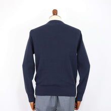 画像をギャラリービューアに読み込む, Vandori(ヴァンドリ)コットンカシミヤ針抜き クルーネックニット【ネイビー】国内正規品