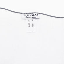 画像をギャラリービューアに読み込む, MUNGAI(ムンガイ)ポケットチーフ リネン100% 【ホワイト×グレー】国内正規品