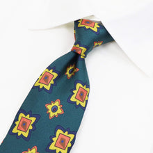 画像をギャラリービューアに読み込む, Spacca Neapolis(スパッカ ネアポリス)トレピエゲ 三つ折り シルク タイ【グリーン】国内正規品