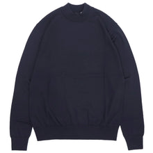 画像をギャラリービューアに読み込む, nomiamo(ノミアモ)定番 モックネック ニット 33ゲージ【ダークネイビー】国内正規品