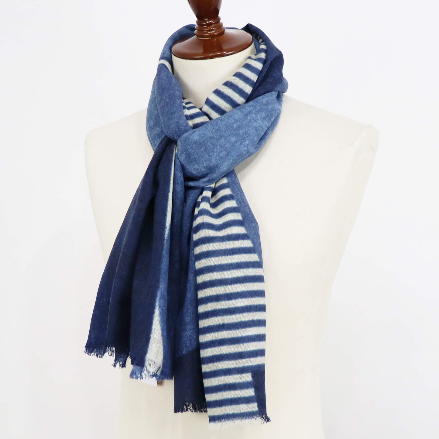 GIERRE MILANO(ジエレ ミラノ)ウールストール【ブルー】国内正規品