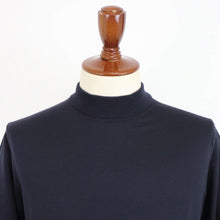 画像をギャラリービューアに読み込む, nomiamo(ノミアモ)定番 モックネック ニット 33ゲージ【ダークネイビー】国内正規品