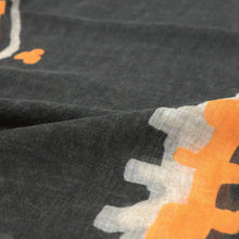 画像をギャラリービューアに読み込む, GIERRE MILANO(ジエレ ミラノ)ウールストール【チャコールグレー×オレンジ】国内正規品