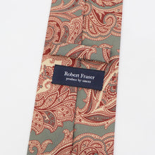 画像をギャラリービューアに読み込む, ROBERT FRASER(ロバートフレイザー)ハンドメイド ペイズリー柄 ネクタイ【グレー】国内正規品