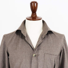 画像をギャラリービューアに読み込む, Errico Formicola(エリコ フォルミコラ)ウールカシミヤストレッチ ジャンニシャツ【モカブラウン】国内正規品