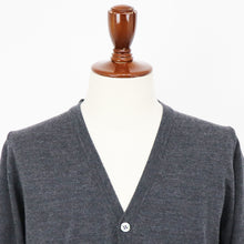画像をギャラリービューアに読み込む, MOONCASTLE(ムーンキャッスル)12G Merino Wool Cardigan 12ゲージ メリノウール カーディガン【ダークグレー】国内正規品