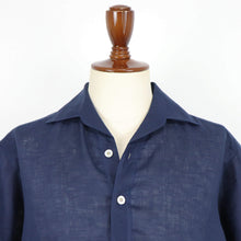 画像をギャラリービューアに読み込む, THE SOLE(ザソル)フレンチリネン オープンカラーシャツ【ネイビー】国内正規品