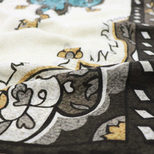 画像をギャラリービューアに読み込む, GIERRE MILANO(ジエレ ミラノ)ウールストール【グレー×ターコイズ】国内正規品