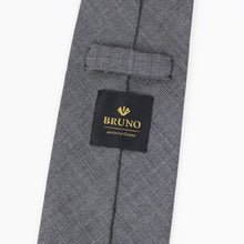 画像をギャラリービューアに読み込む, BRUNO(ブルーノ)スフォデラートトレピエゲ ウールタイ DORMEUIL / ドーメル 生地使用 トレピエゲ 三つ折り ウール ネクタイ【グレー】正規販売店