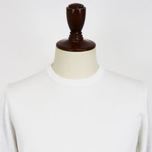 画像をギャラリービューアに読み込む, GRAN SASSO(グランサッソ)12ゲージ コットンクルーネックニット ロングスリーブ 長袖【ホワイト】国内正規品