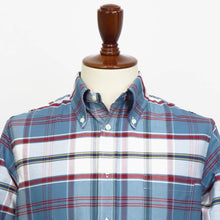 画像をギャラリービューアに読み込む, INDIVIDUALIZED SHIRTS(インディヴィジュアライズド シャツ)ボタンダウンチェックシャツ 【ブルー×ホワイト】国内正規品