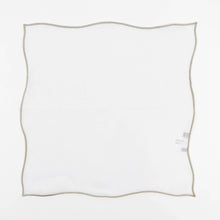 画像をギャラリービューアに読み込む, MUNGAI(ムンガイ)ポケットチーフ リネン100% 【ホワイト×ベージュ】国内正規品