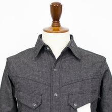 画像をギャラリービューアに読み込む, YCHAI(イカイ)コットンリネン ウエスタンシャツ デニム【ブラックウォッシュ】国内正規品