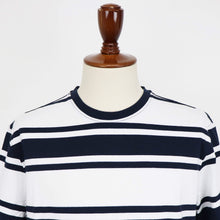 画像をギャラリービューアに読み込む, Barbour(バブアー)ボーダー Tシャツ【ホワイト×ネイビー】国内正規品